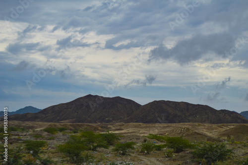 mountain landscape with clouds outdoors natural view