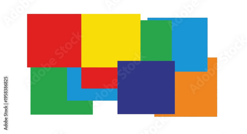 Colorful Overlapping Squares Background