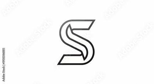 Abstract S Letter Logo Design, Modern Monogram, Geometric Shape, Minimalist Icon