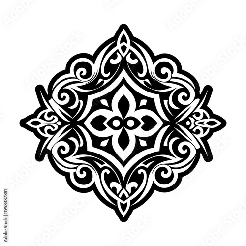 A filled style icon depicting deco border