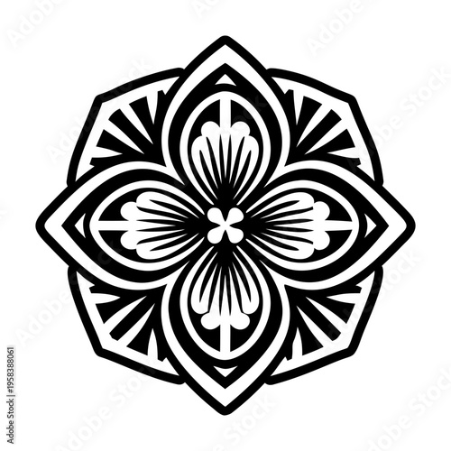 A filled style icon depicting hibiscus