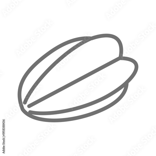 スターフルーツの線画シンプルイラスト