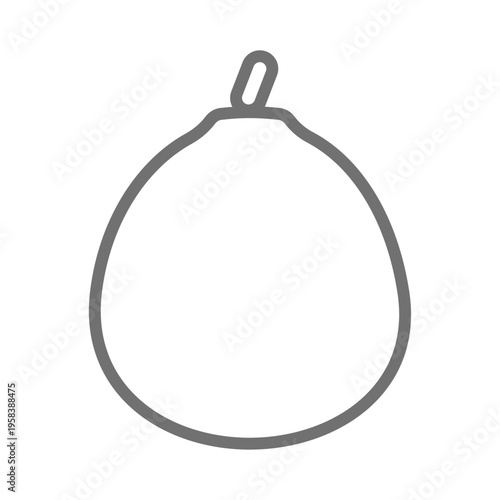 グアバの線画シンプルイラスト