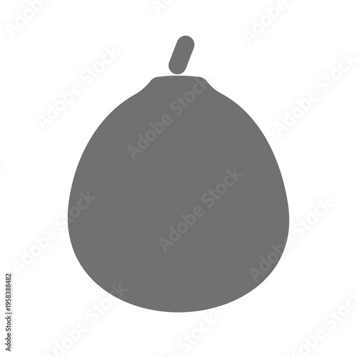 グアバのシンプルな白黒フラットイラスト