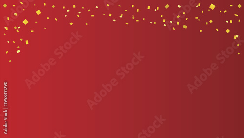 赤えんじ色の和風背景と金箔が上に舞うフレームベクター素材