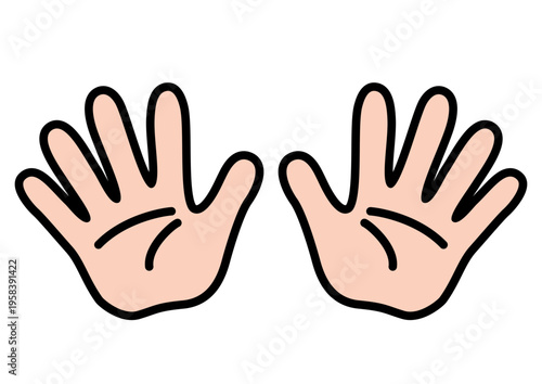 両手の手のひらのベクターイラスト