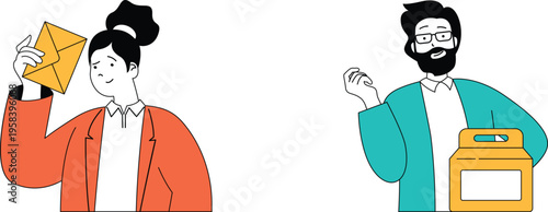 Professional communication through mail and donation box