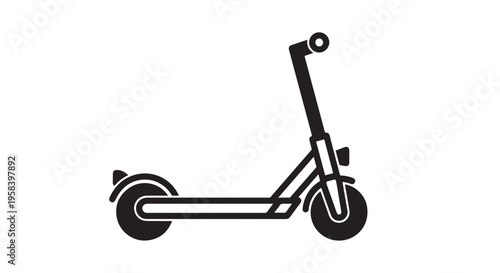 Modern electric scooter vector graphic illustration for urban transportation and sustainable city travel design concepts
