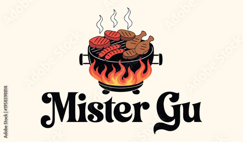 BBQ grill and food pattern, summer backyard cooking sketch, hand drawn barbecue party background, seamless grilling tools wallpaper, picnic meat and vegetable texture, outdoor cookout celebration desi