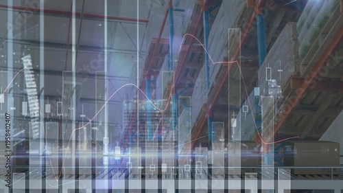 Animation of graphs and financial data over warehouse