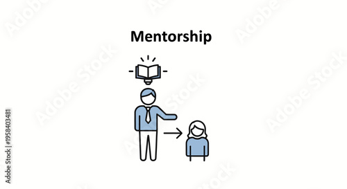 business mentor guiding student with book knowledge for professional development and training