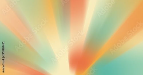 Fotografía Abstract bottom radial blur background with upward pastel rays