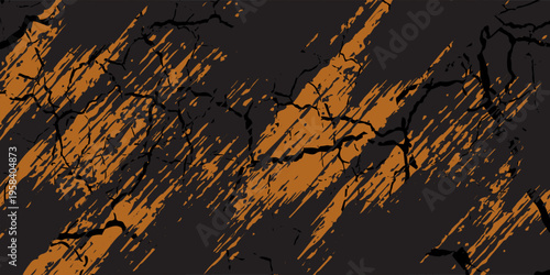 orange black brush Car sticker wrap pattern banner abstract sporty lines black orange color combination grunge brush pattern racing motorsport design.