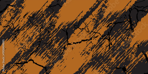 orange black brush Car sticker wrap pattern banner abstract sporty lines black orange color combination grunge brush pattern racing motorsport design.