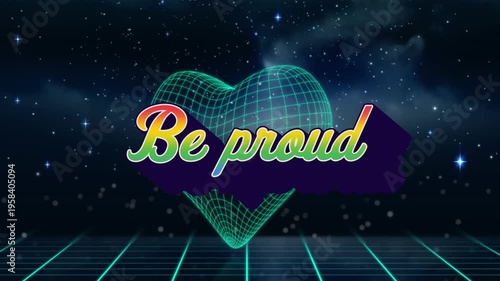 Be proud in rainbow letters
