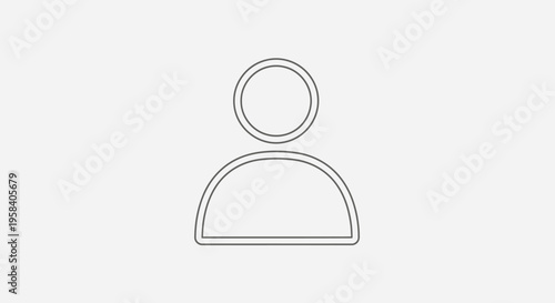 Simple Line Drawing of a Person.