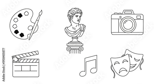 Theatrical masks and film making tools.