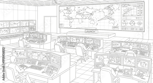 People working at computer stations.