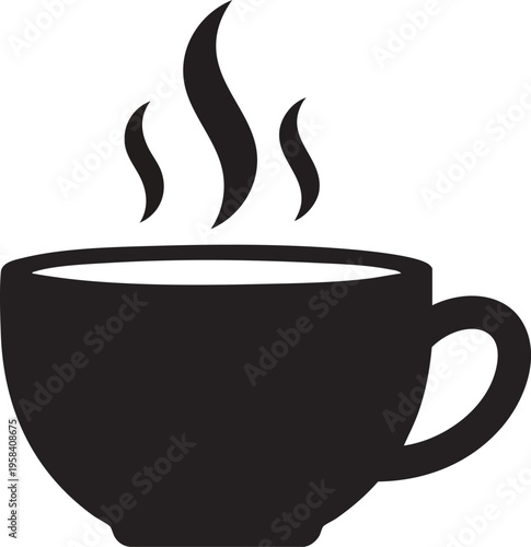 Tableau sur toile A steaming cup of hot beverage, symbolizing warmth and comfort