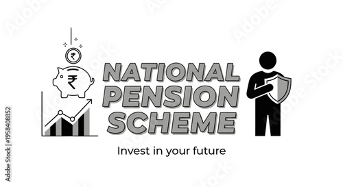National Pension Scheme (NPS) Investment Concept Illustration