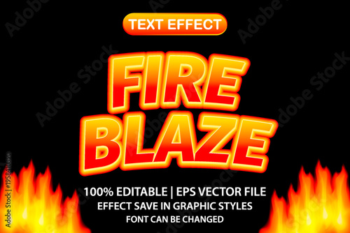fire blaze 3d editable text effect