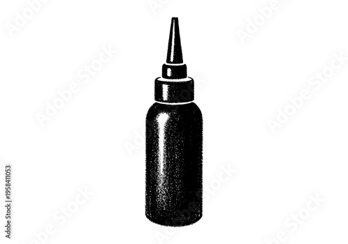 Black bottle with precision applicator tip for dispensing liquids