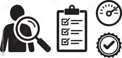 Minimalist black for user feedback and communication concepts