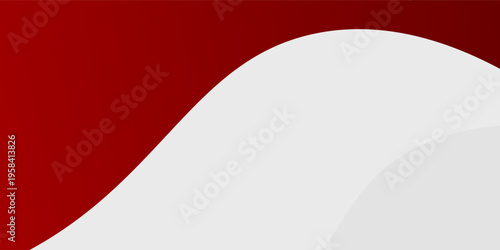 Red curve on a white background vector.  Dynamic shapes composition. Creative illustration for poster, web, landing, cover, greeting, EPS 1