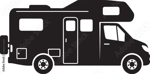 Vector motorhome camper van icon