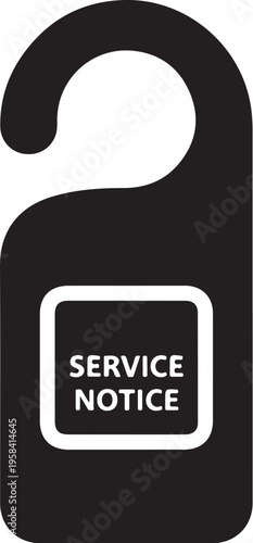 Vector service notice door hanger icon