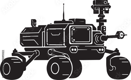 Vector lunar rover spacecraft icon