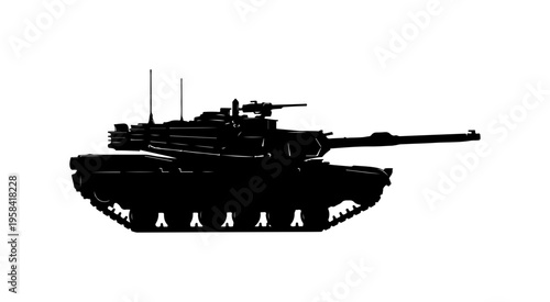 Main Battle Tank Vector Illustration