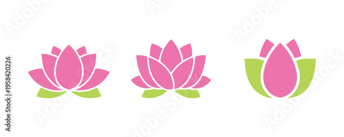 Icons and symbols representing the lotus blossom
