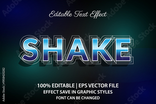 shake 3d editable text effect