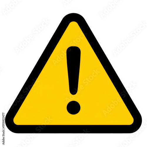 Obraz w ramie Warning sign with exclamation mark
