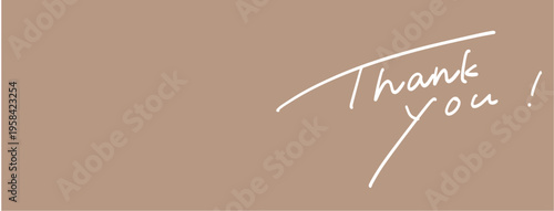 Thank You Beige Minimal Handwritten Typography