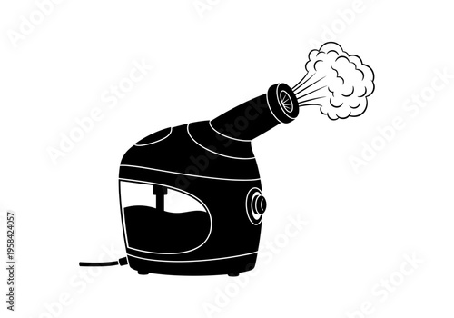 Facial steamer device emitting a cloud of steam for skincare and aromatherapy