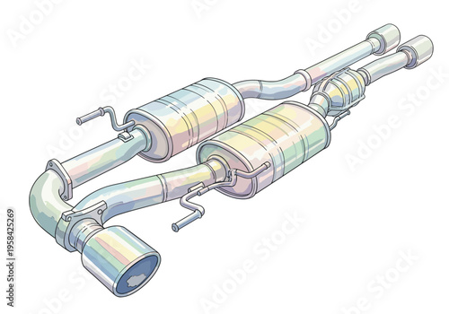 Dual exhaust system for automotive performance and style