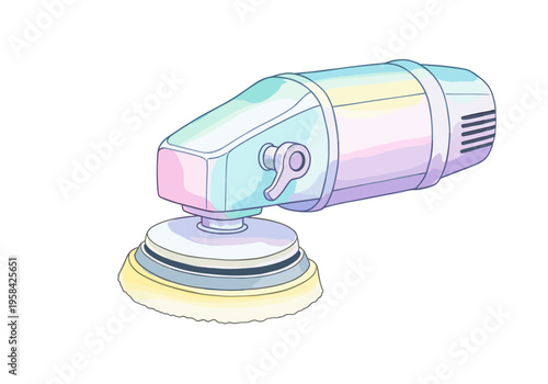 Polishing tool with soft buffing pad for car detailing and surface restoration