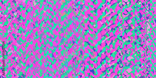 Abstract expressionism vibrant pink and teal paint splatters create texture