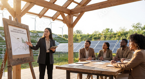 Business Presentation on Climate Action in Renewable Energy Setting