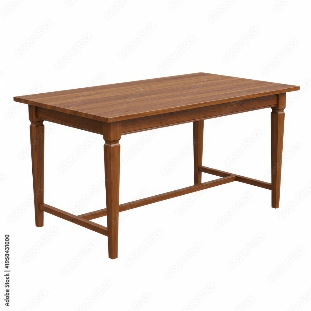 Fototapeta premium Elegant wooden rectangular table with simple yet sturdy design for home or office use