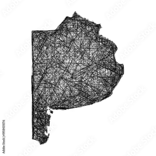 Sketch Buenos Aires outline map design