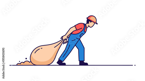 Labor Day Celebration: A group of construction workers, united in solidarity, hold up a banner proudly proclaiming Labor Day, honoring the hard work and dedication of the workforce.