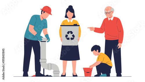 Labor Day Celebration: A group of construction workers, united in solidarity, hold up a banner proudly proclaiming Labor Day, honoring the hard work and dedication of the workforce.