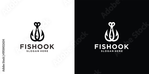 Fish Hook Logo Design.