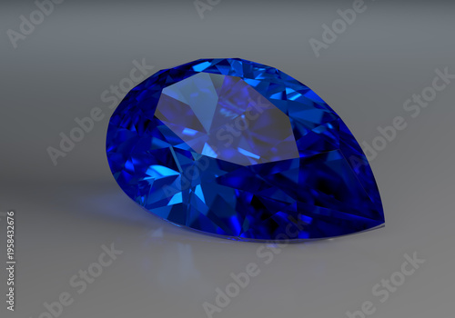Pear-shaped sapphire