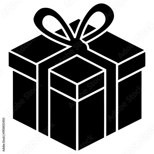 Gift Box Present Silhouette Icon
