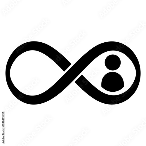 Infinite Connection People Silhouette Icon