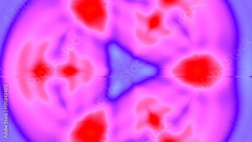 Bright abstract blue background with symmetrical light patterns